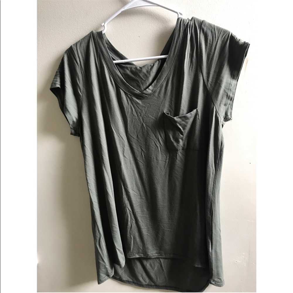 Olive green pocket tee! Brand new with tags!!